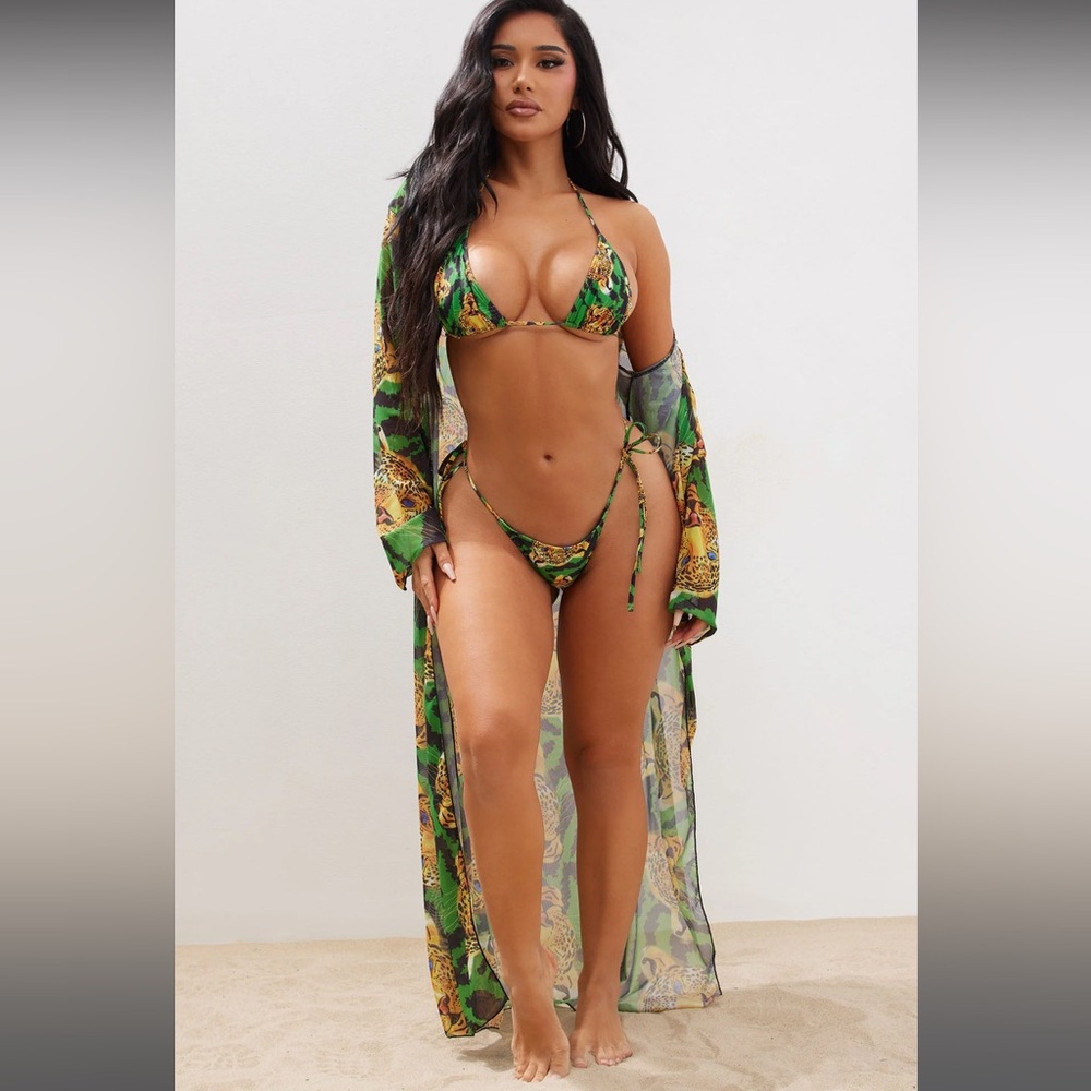 Xyla Leopard 3 Piece Bikini Set